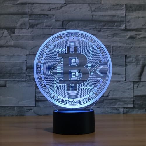Vue 2 de Flrxhk Bitcoin Veilleuse Illusion