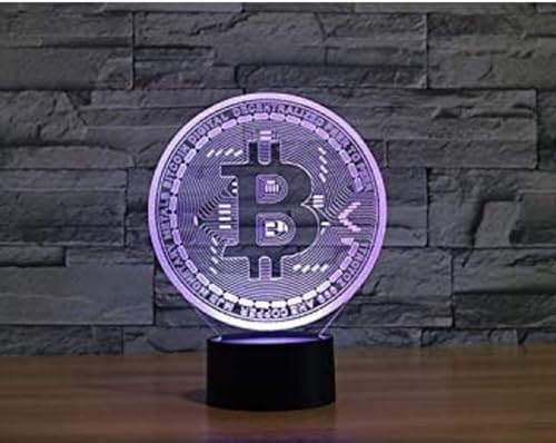 Vue 5 de Flrxhk Bitcoin Veilleuse Illusion