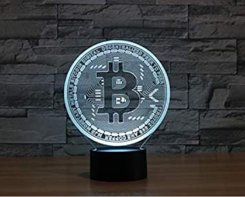 Vue 7 de Flrxhk Bitcoin Veilleuse Illusion