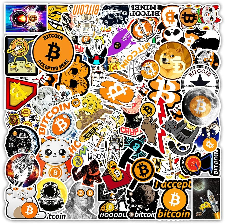 Lot De Autocollants Bitcoin