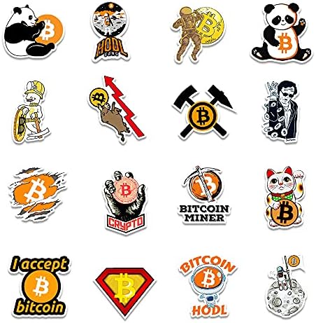 Vue 2 de Lot De Autocollants Bitcoin