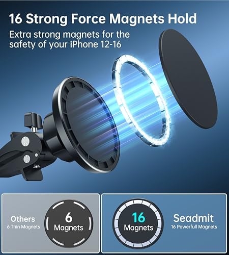 Vue 3 de Support Telephone Voiture Magnetique