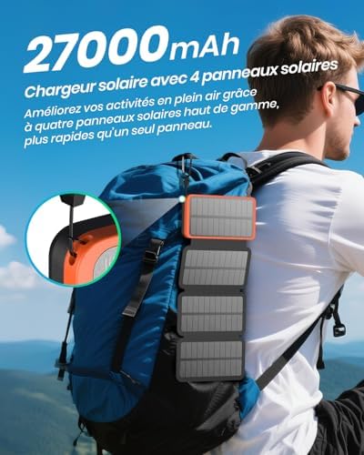 Vue 2 de Chargeur Solaire Power Bank