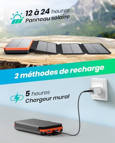 Vue 5 de Chargeur Solaire Power Bank
