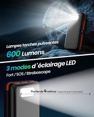 Vue 7 de Chargeur Solaire Power Bank