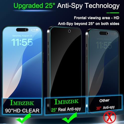 Vue 2 de Imbzbk Verre Trempe Pour