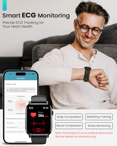 Vue 2 de Banlvs Montre Connectee Homme