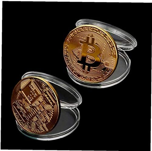 Vue 2 de Plaque Or Bitcoin Monnaie