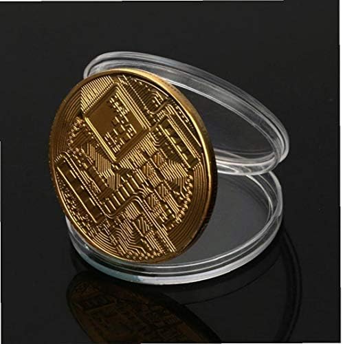 Vue 3 de Plaque Or Bitcoin Monnaie