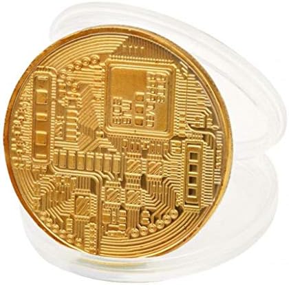 Vue 6 de Plaque Or Bitcoin Monnaie