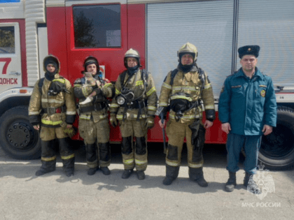 Волгодонские пожарные спасли двух кошек из горящей квартиры