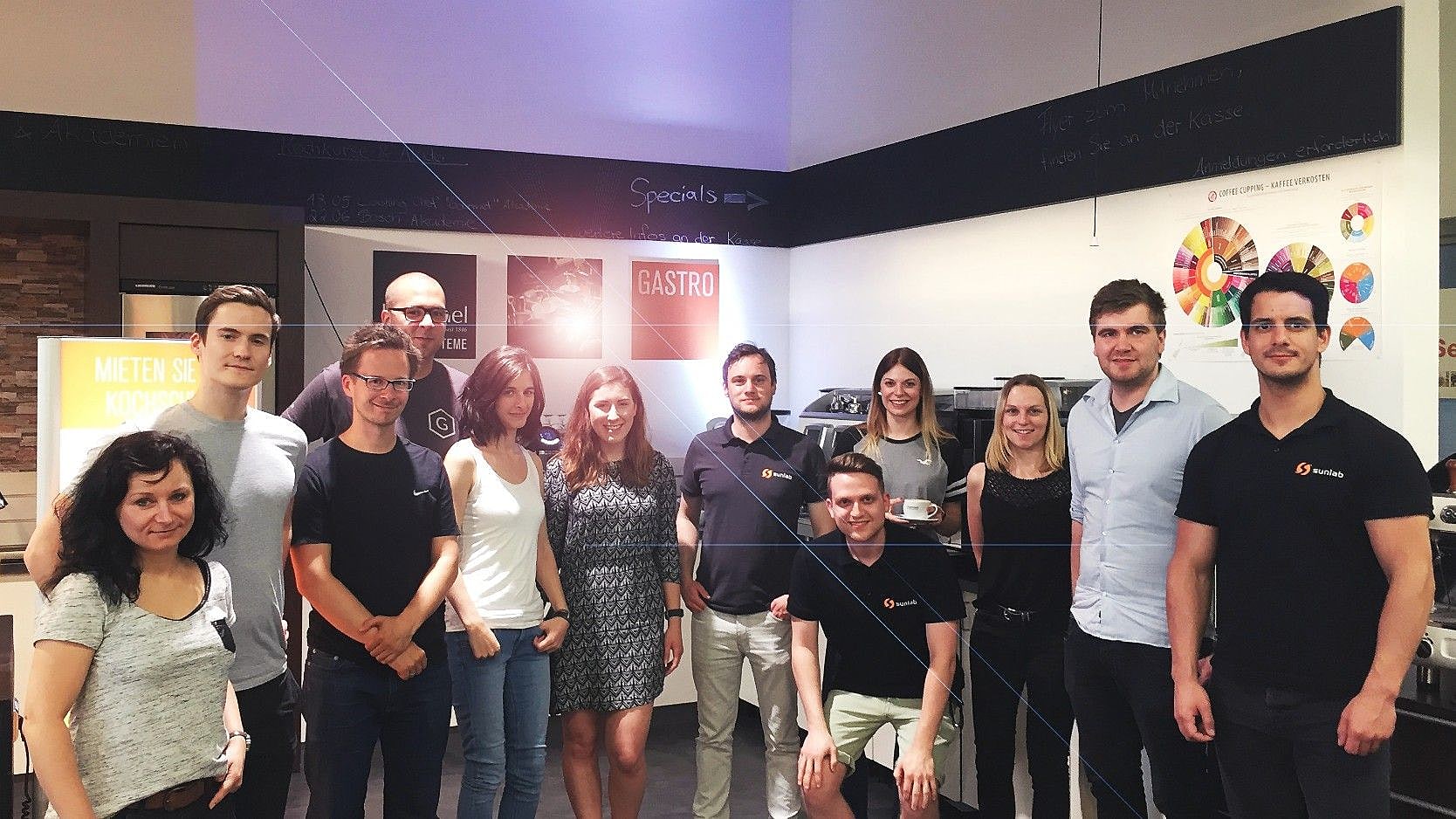 Team-Foto von Sunlab zum 5-Jahres-Jubiläum