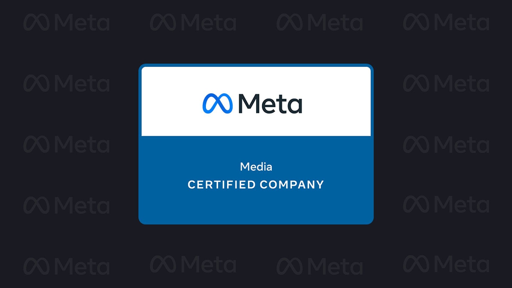 Komposition des „Meta Certified Company" Badges
