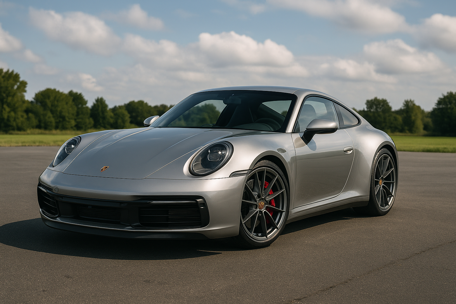 Porsche sports car in daylight