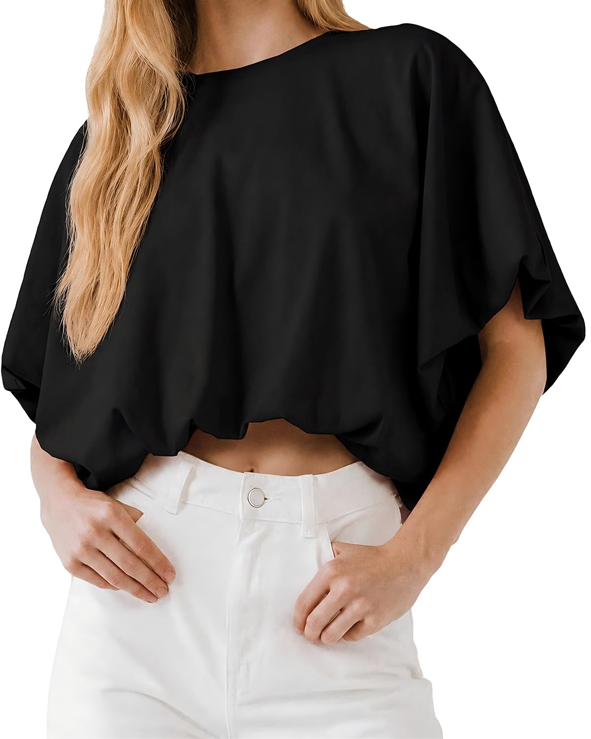 Bubble Hem Crop Top