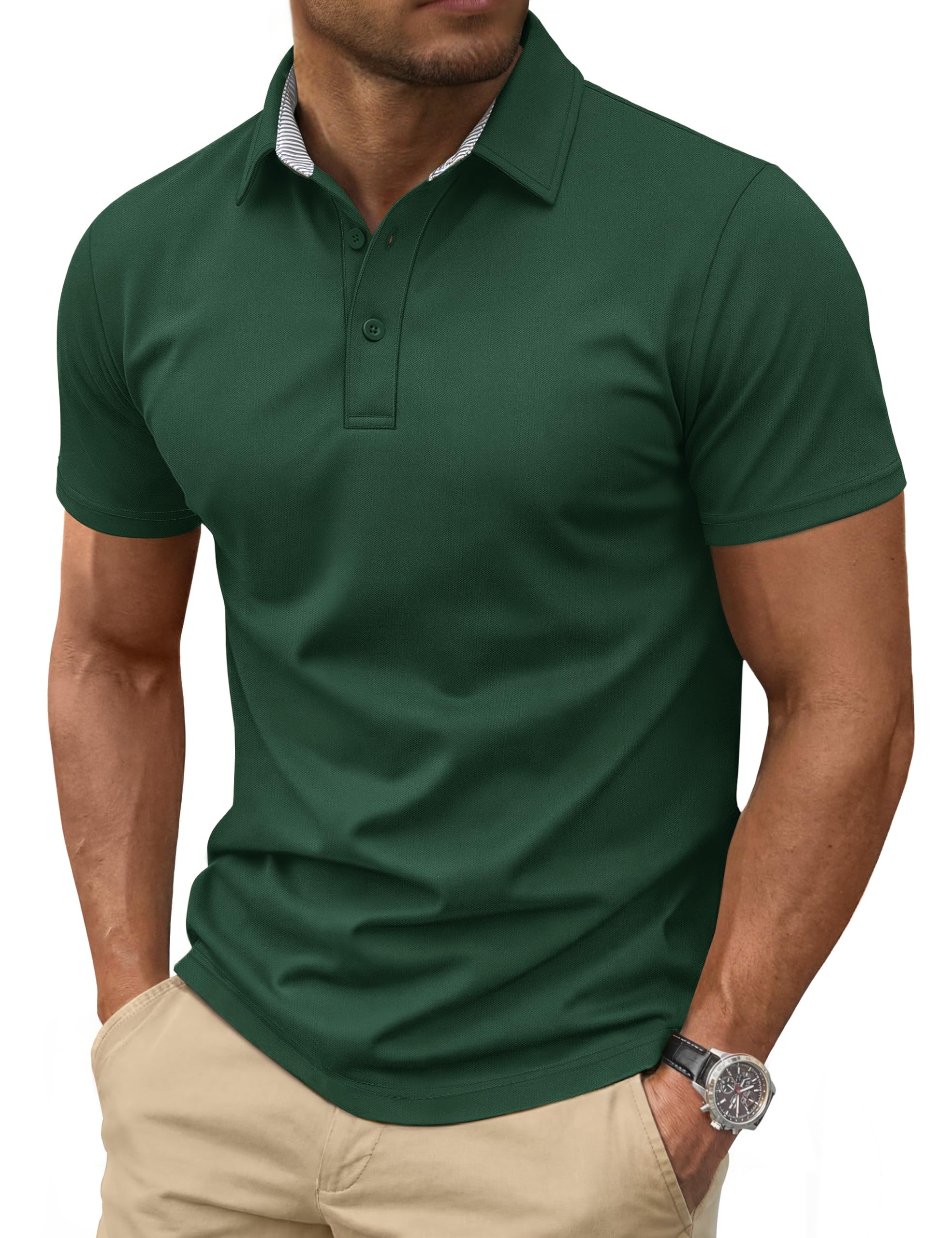 Men's Cotton Piqué 3-Button Golf Polo