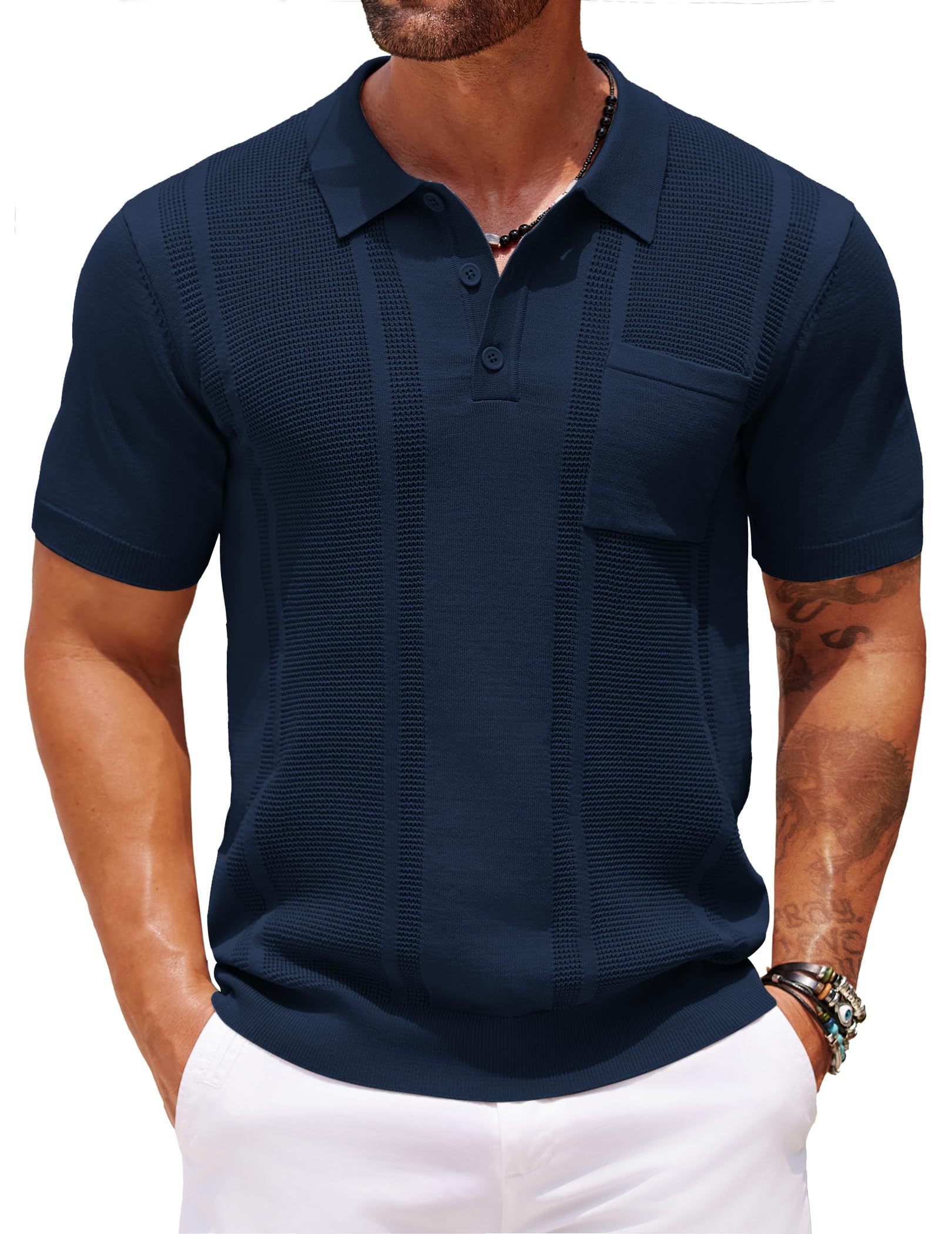Men's Ribbed Knit Crewneck Tee