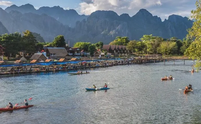  Vang Vieng Kayaking adventure on the Nam Song River image