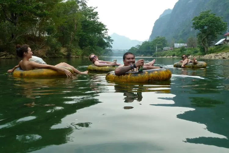 River Tubing in Nam Song River Vang Vieng 4