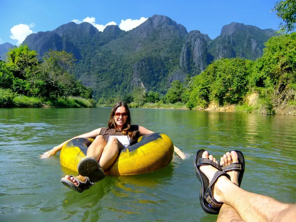  Zipline and River Tubing in Vang Vieng image