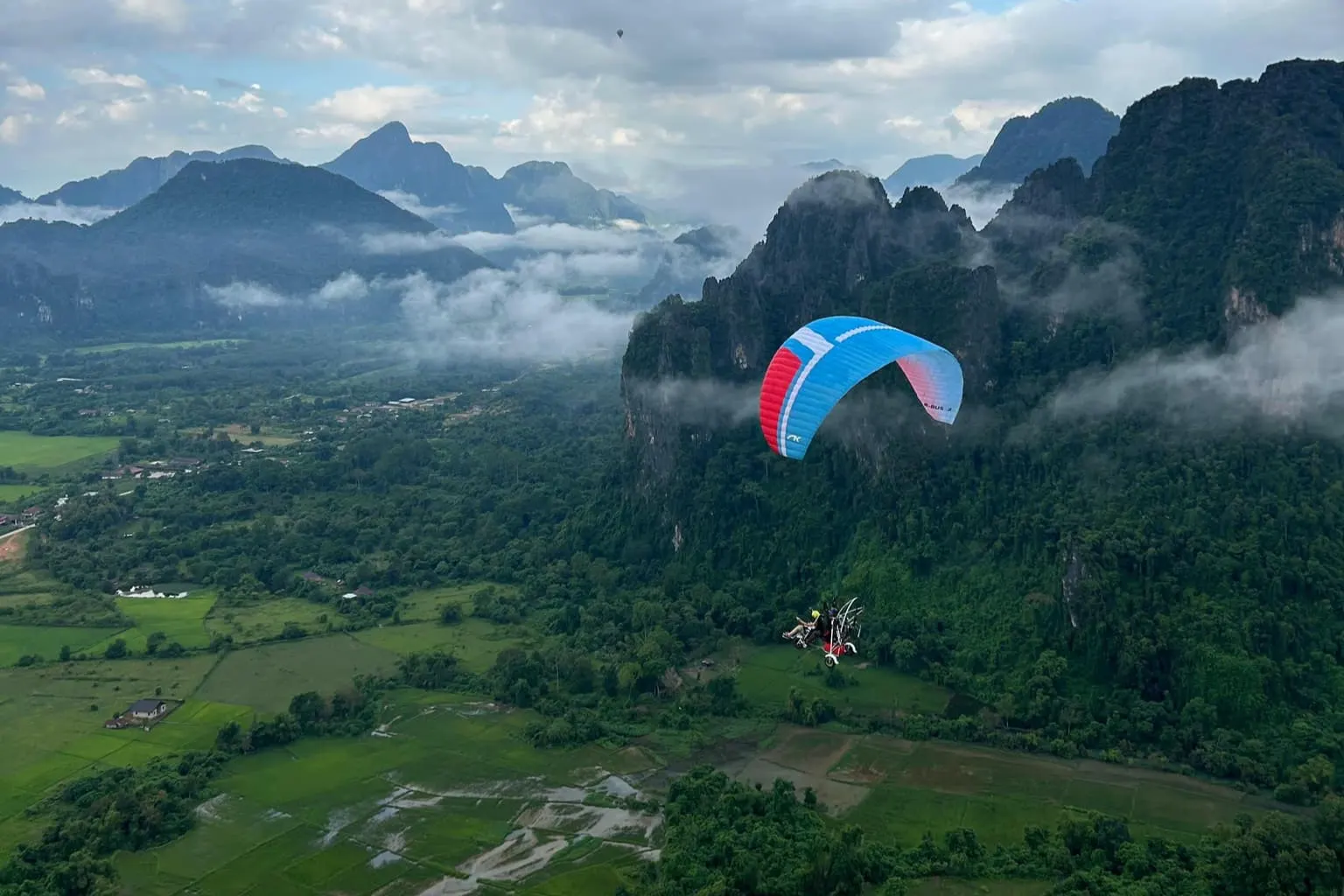 Paramotor Over Vang Vieng image