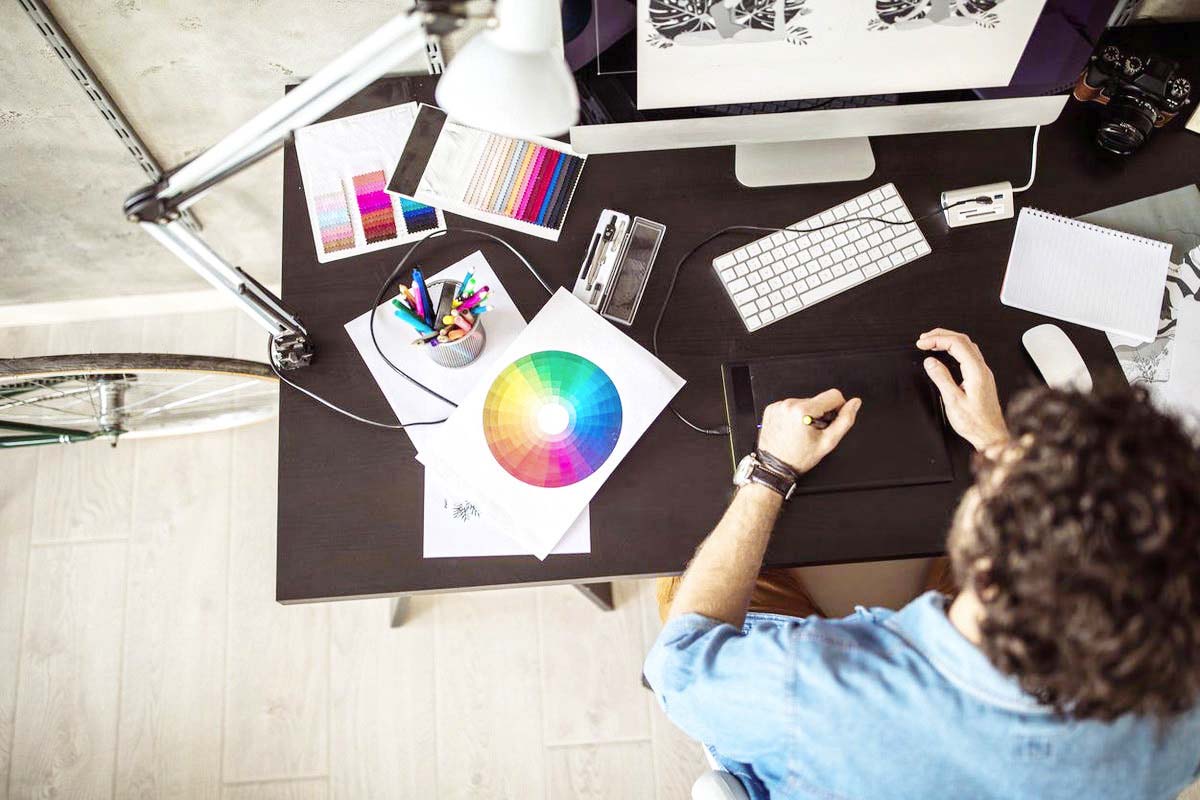 Original graphic design sample showing traditional design approach
