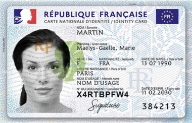 Pièce d'identité recto