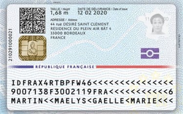 Pièce d'identité verso