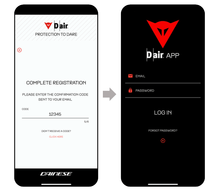 D-air App 認証画面