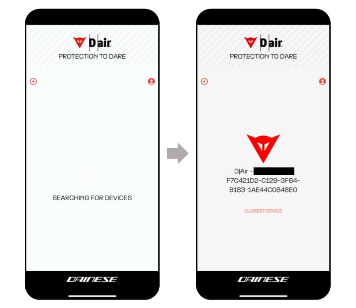 D-air App 製品番号選択画面