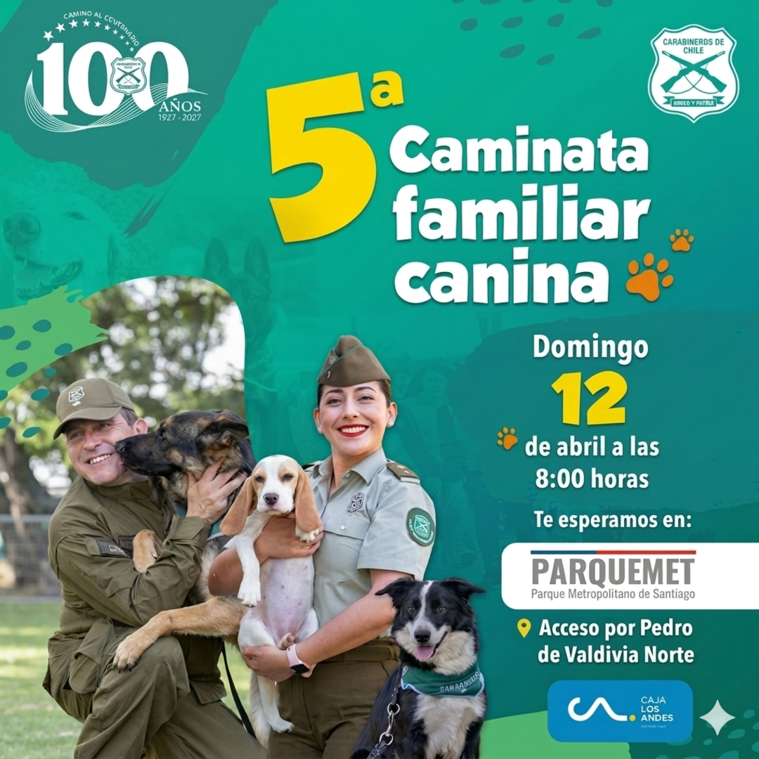 Tocke 5ta Caminata Familiar Canina - 99° Aniversario Carabineros de Chile | Tocke