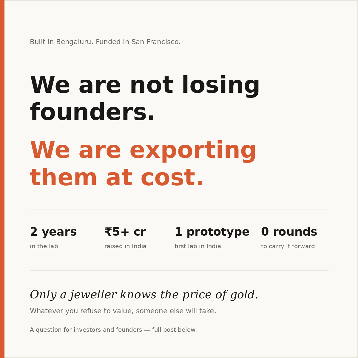 Why Deep Tech Founders Leave India