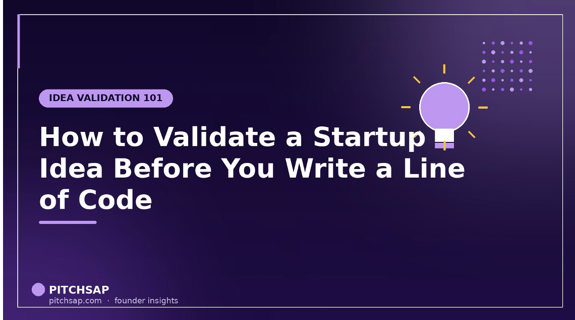 How to Validate a Startup Idea Before You Write a Line of Code