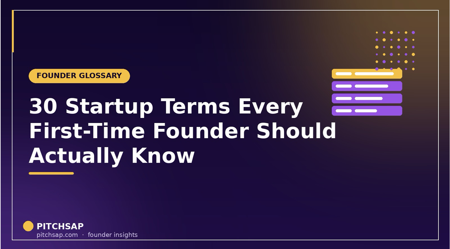 30 Startup Terms Every First-Time Founder Should Actually Know