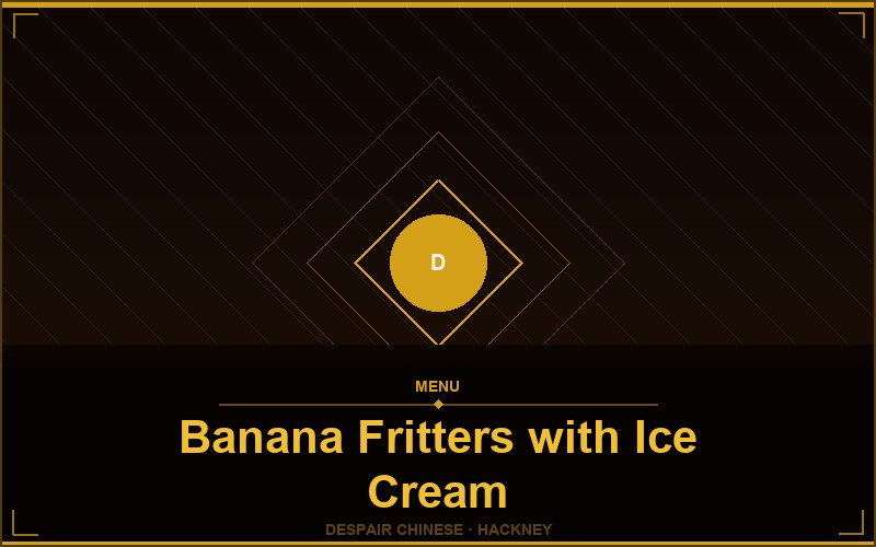 Banana Fritters with Ice Cream