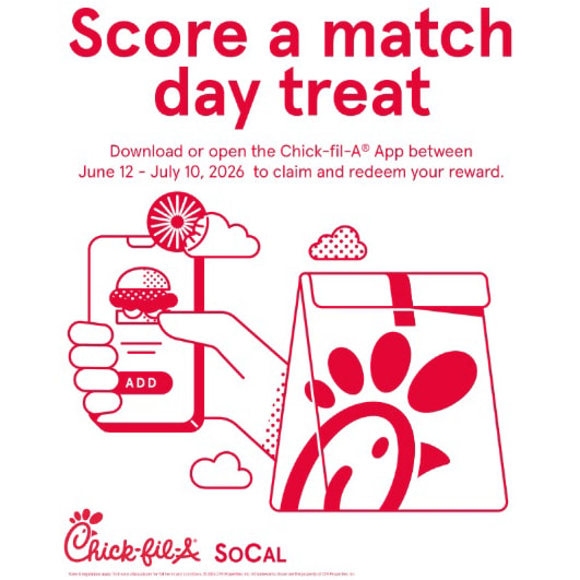FREE Chick-fil-A Items Daily June 12–July 10 in LA Area