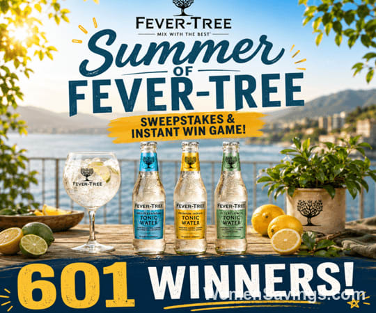 Summer of Fever-Tree Sweepstakes: Win $5,000 or Free Samples