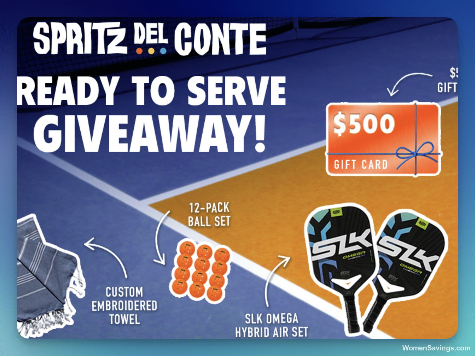 Win a Pickleball Package with Spritz Del Conte