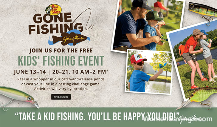 FREE Kids Fishing Events at Bass Pro Shops & Cabela's in June