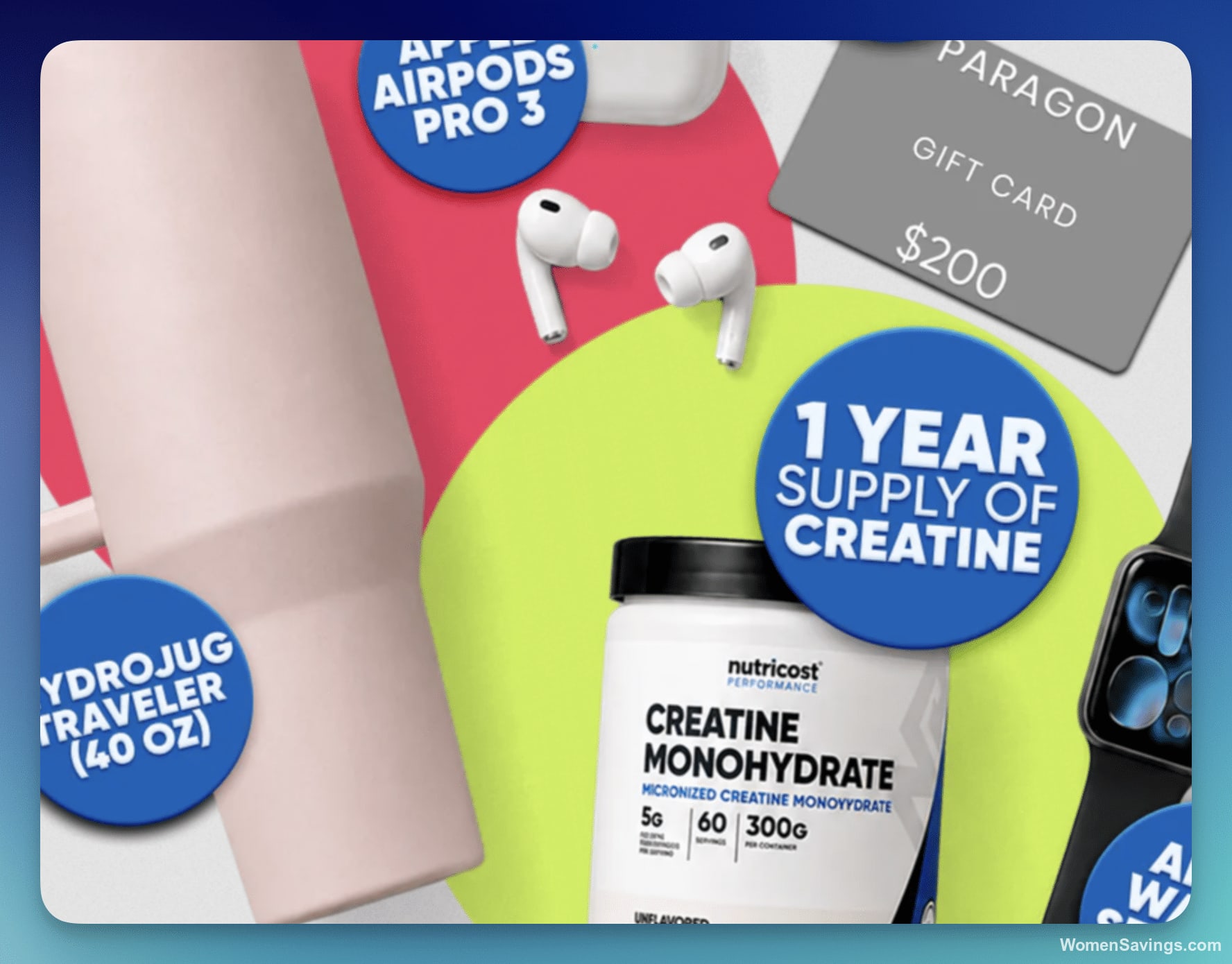 Nutricost Creatine Sweepstakes - Win Fitness Gear & Tech
