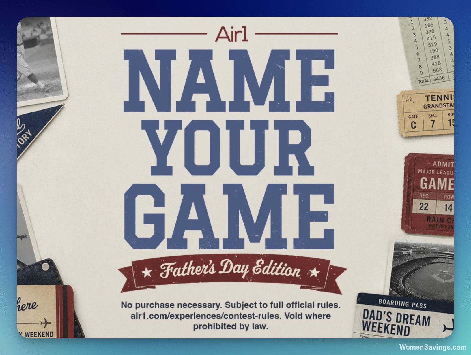 Air1 Father's Day Name Your Game Sweepstakes