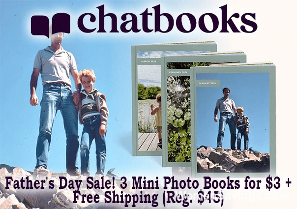 Father's Day Sale: 3 Mini Photo Books for $3 + Free Shipping