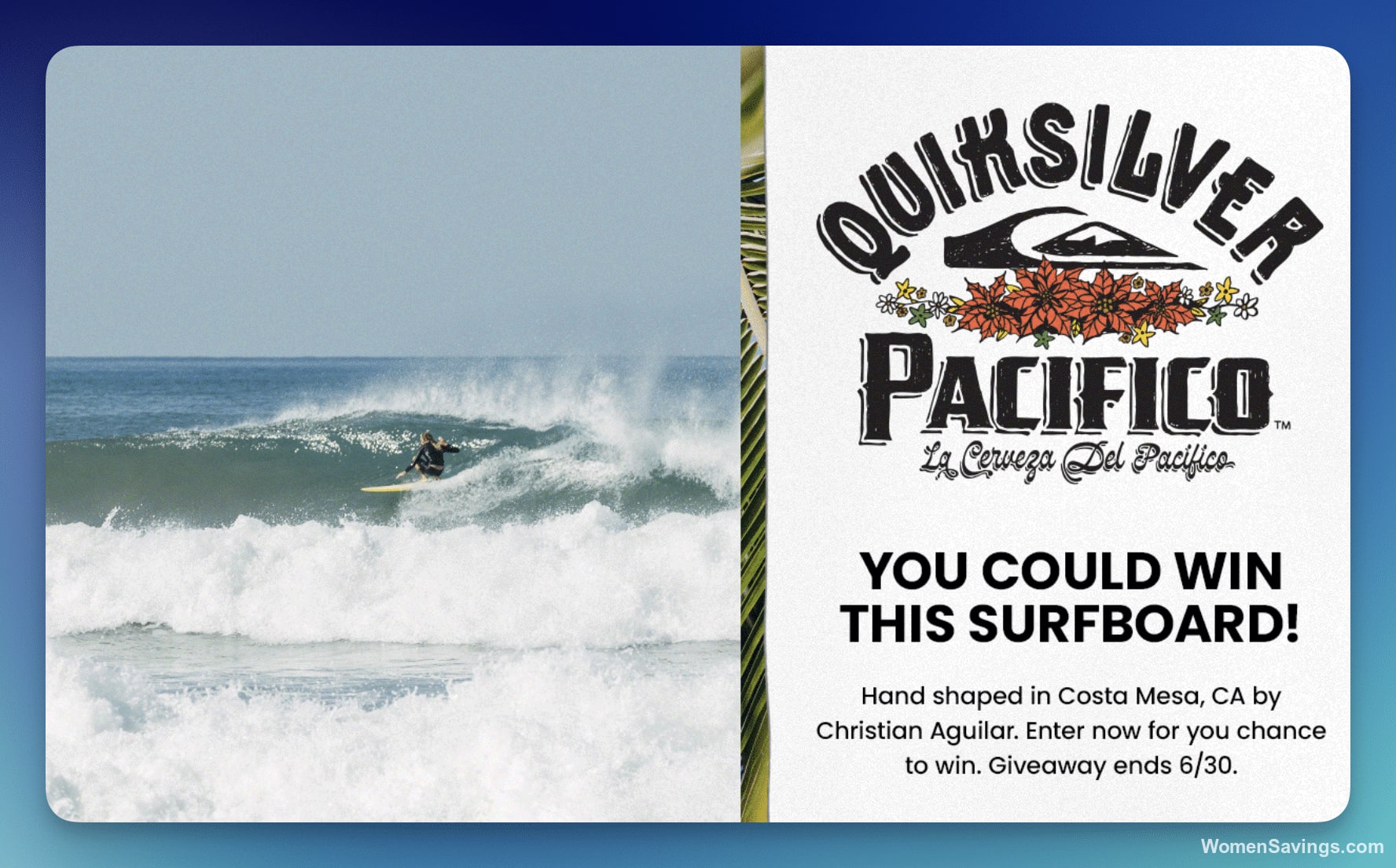 Win a Custom Surfboard in Quiksilver x Pacifico Sweepstakes