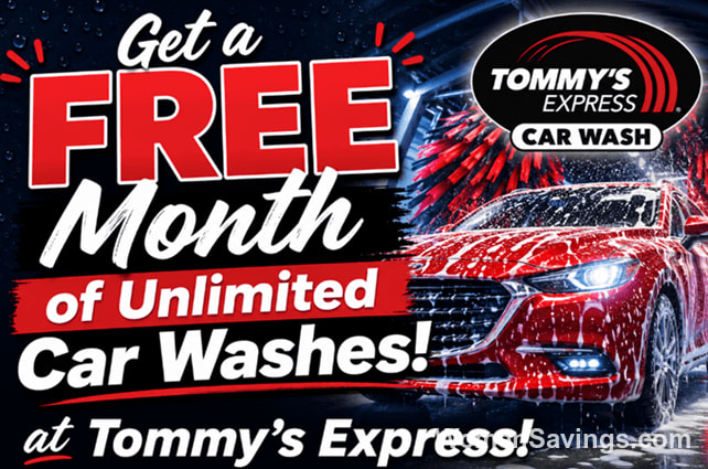 FREE Month of Unlimited Car Washes at Tommy's Express