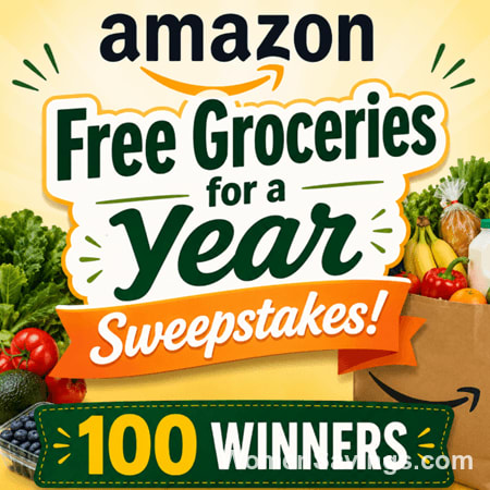 Amazon Free Groceries for a Year Sweepstakes - 100 Winners!