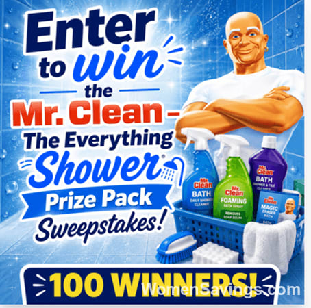 Mr. Clean Everything Shower Prize Pack Sweepstakes – 100 Winners!