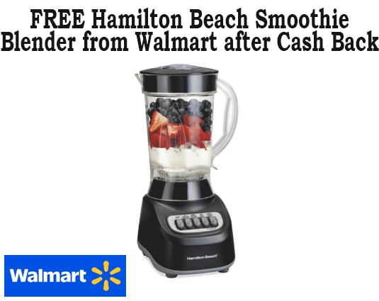 FREE Hamilton Beach Smoothie Blender from Walmart