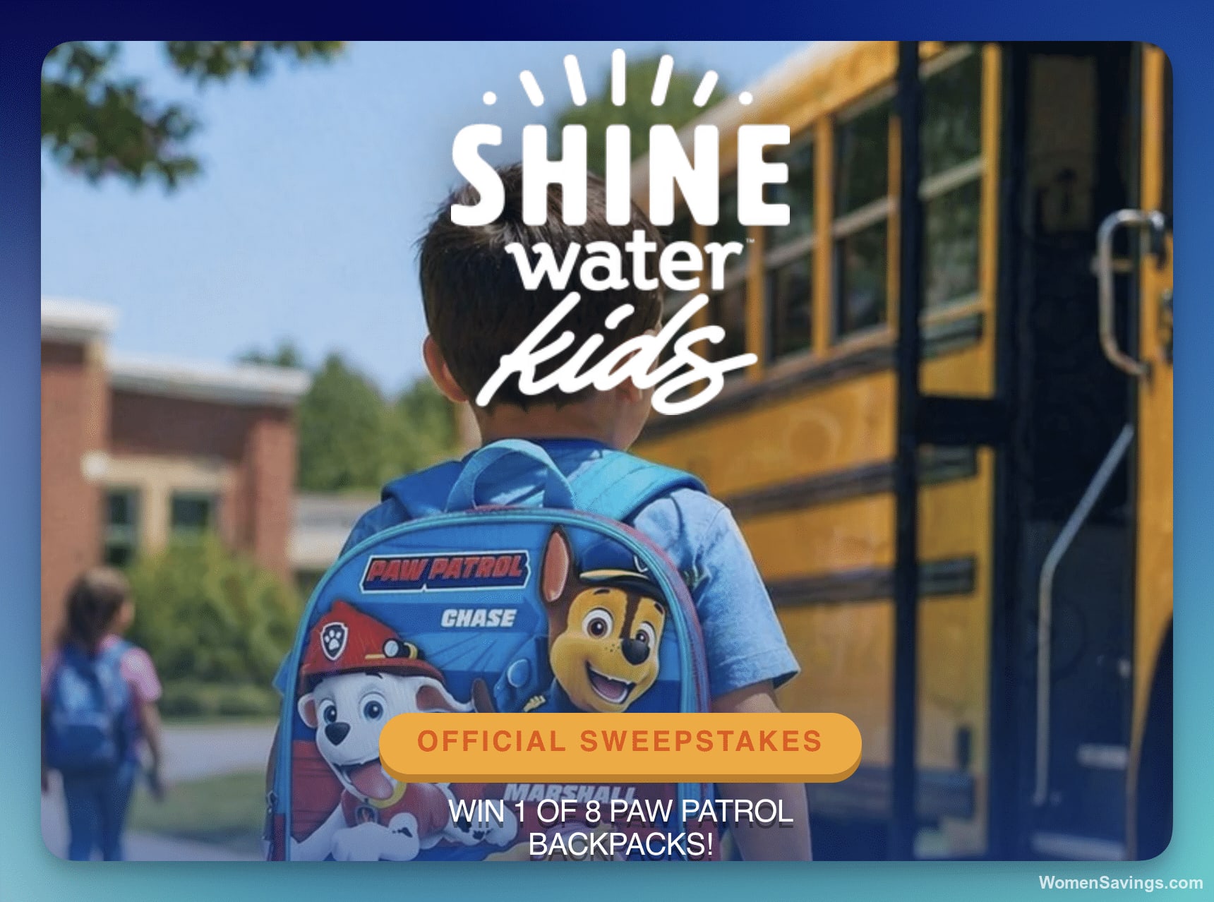 ShineWater Paw Patrol Sweepstakes – Free Backpack & Merch