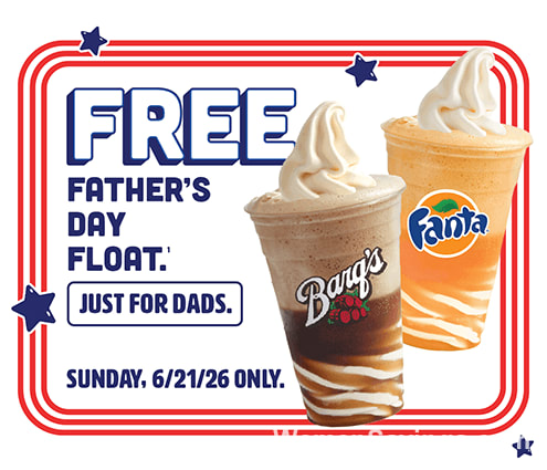 FREE Root Beer or Fanta Float for Dad on June 21 at Wienerschnitzel