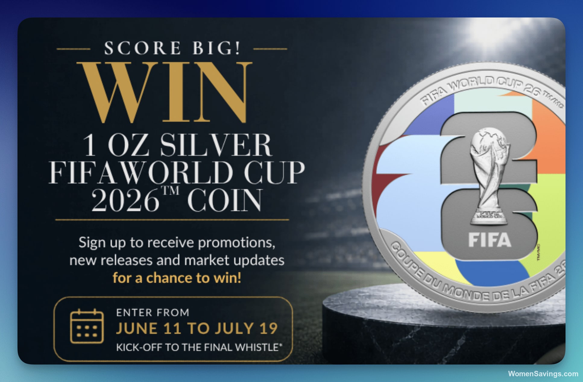 Win a Kitco FIFA Commemorative Coin - Free Sweepstakes